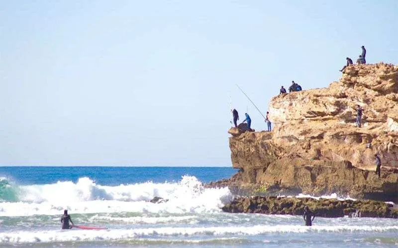devil's rock surf spot taghazout